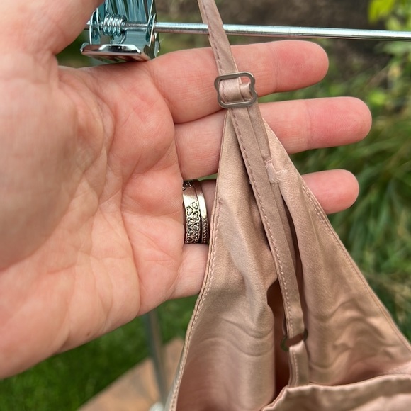 LENA MEDOYEFF SILK PINK MIDI DRESS OR SLIP XS - Picture 10 of 16